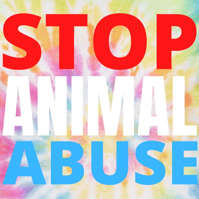 STOP ANIMAL ABUSE Red White Blue