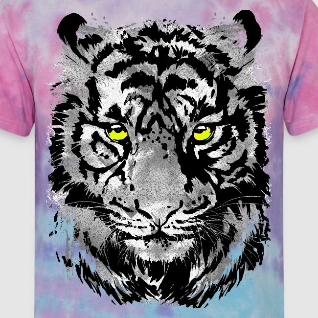 Gray Tiger Head Drawing - Black and white Tiger