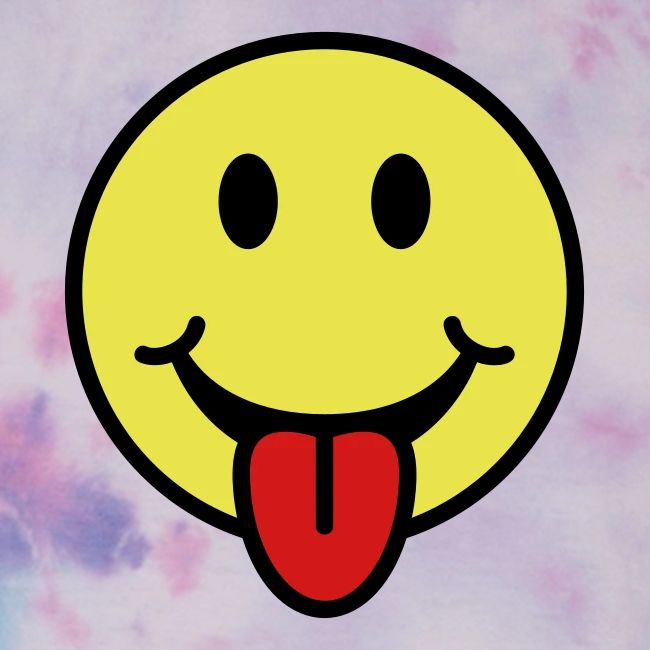 Smiley Tongue Sticking Out Unisex Tie Dye T Shirt