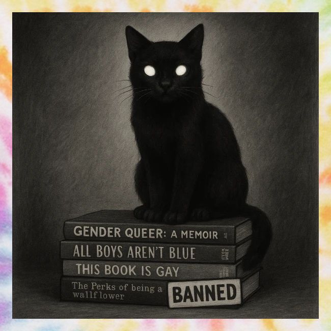 Cat on Banned Books
