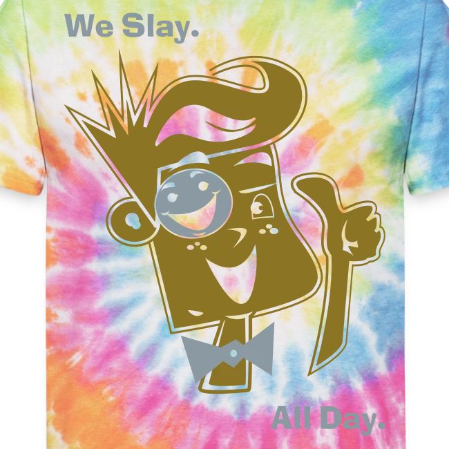 We Slay All Day Shiny Shirt Metallic Silver & Gold