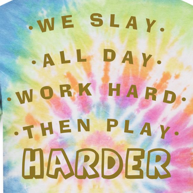 We Slay All Day Shiny Shirt Metallic Silver & Gold