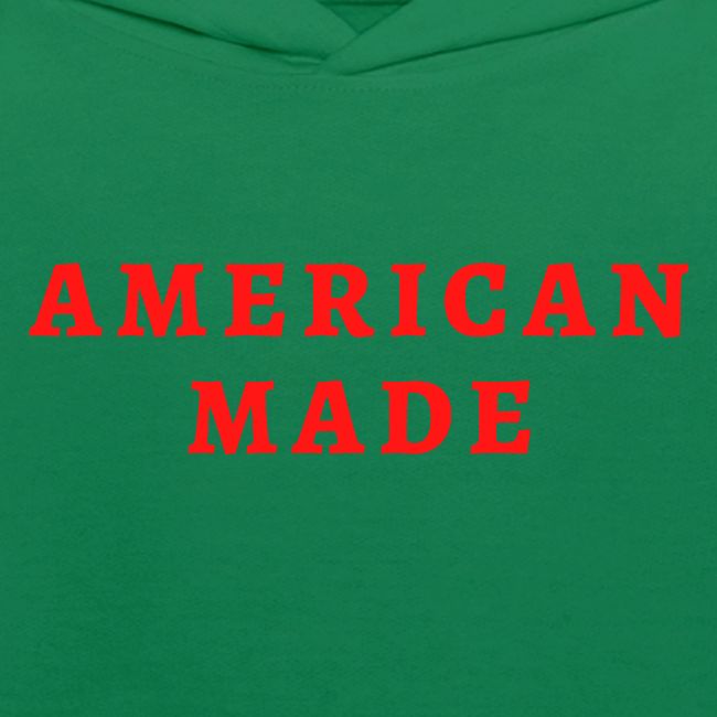 AMERICAN MADE (in red letters)