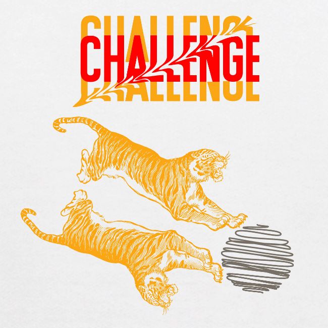 Double tiger fashion, jungle feline animals.