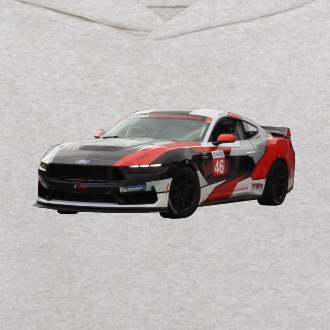 Red White and Black Mustang Racecar