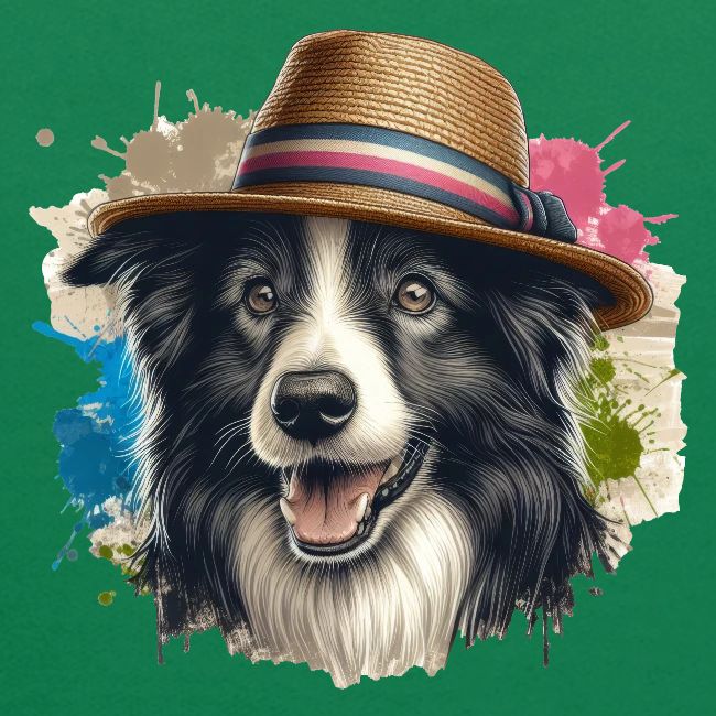 Border Collie Paint Splash Art