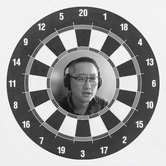 Producer Jay on a Dartboard