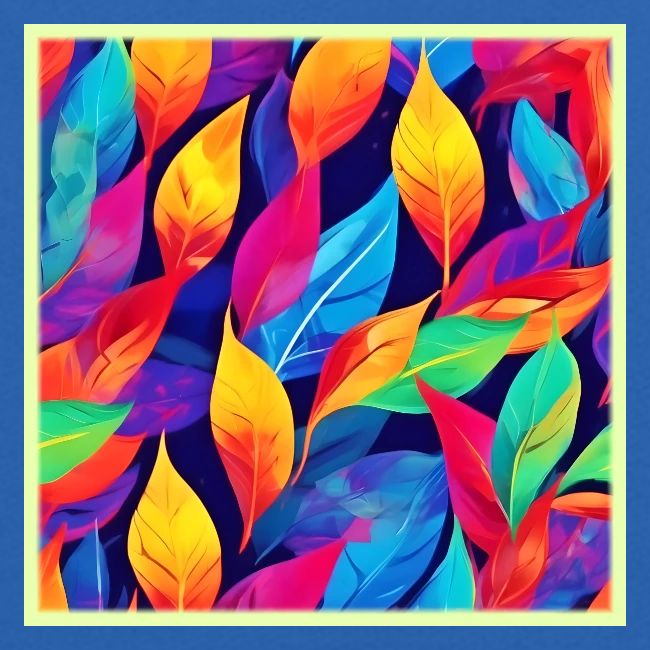Vibrant Autumn Leaves Abstract Art