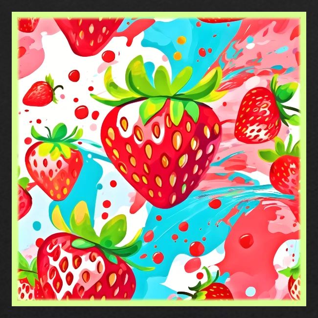 Strawberry Splash Pattern