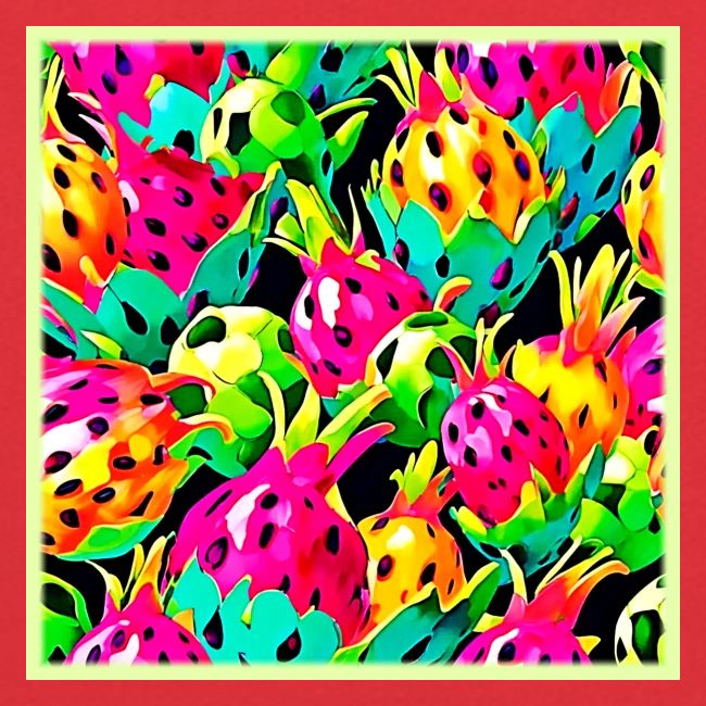 Dragon Fruit Vivid Pattern