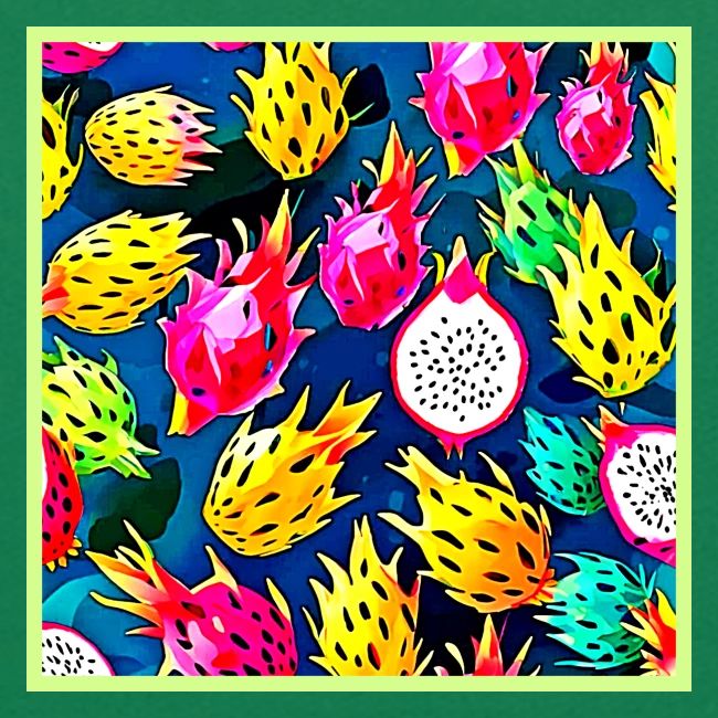 Dragon Fruit Pattern Art