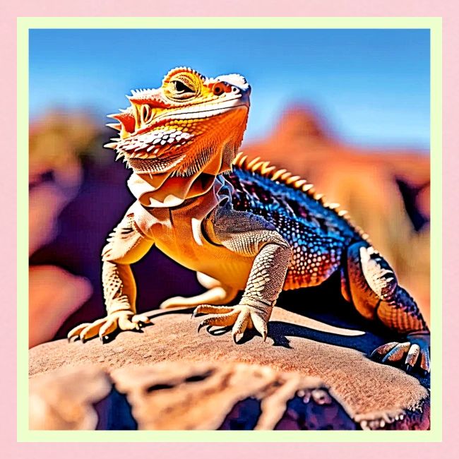 Desert Lizard Close-up Design