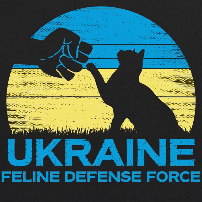 Retro Ukraine Feline Defense Force