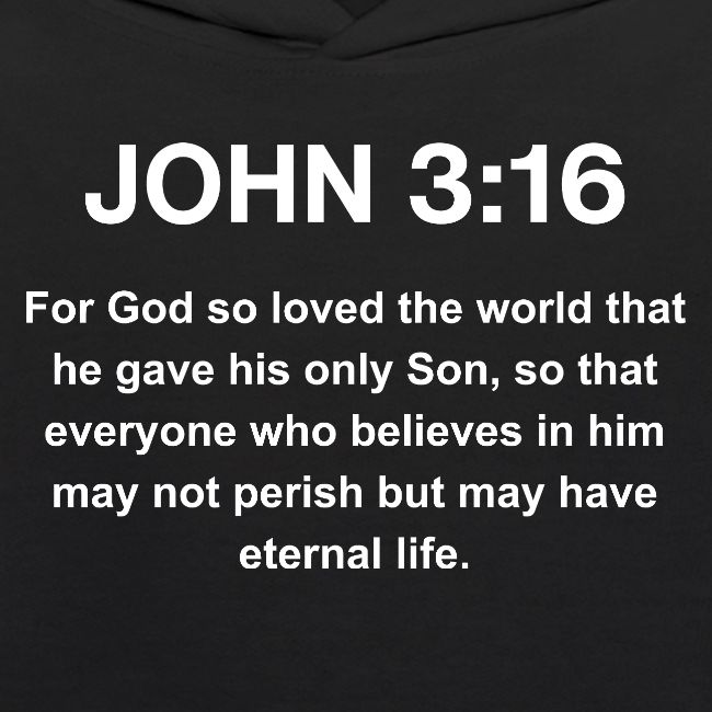 John 3:16 Christian Apparel – White