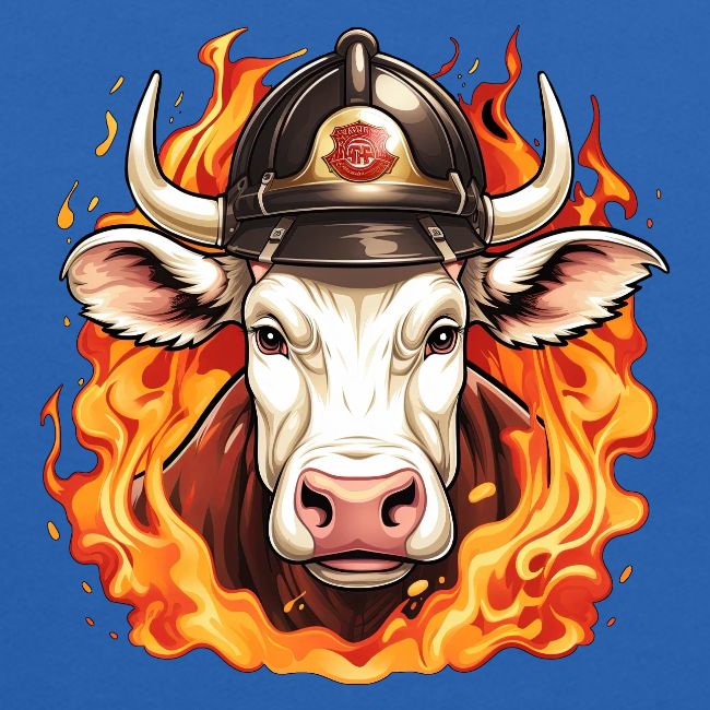 Firefighter cow