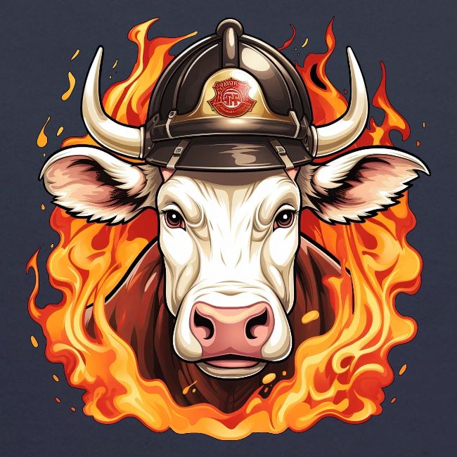 Firefighter cow