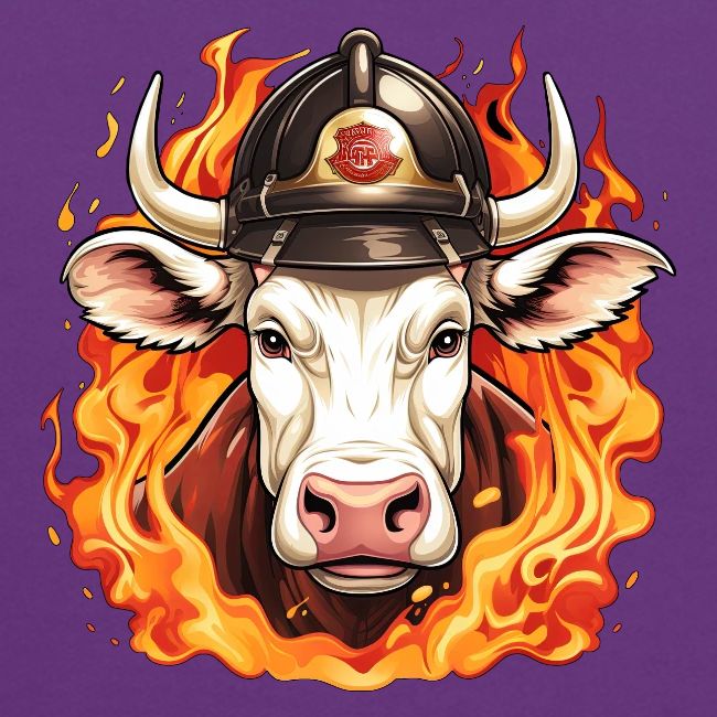 Firefighter cow