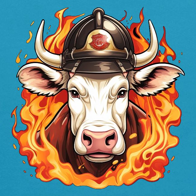 Firefighter cow