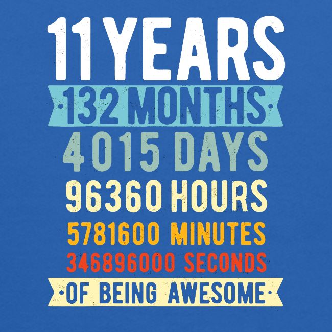 11th Birthday 11 Years Old Vintage