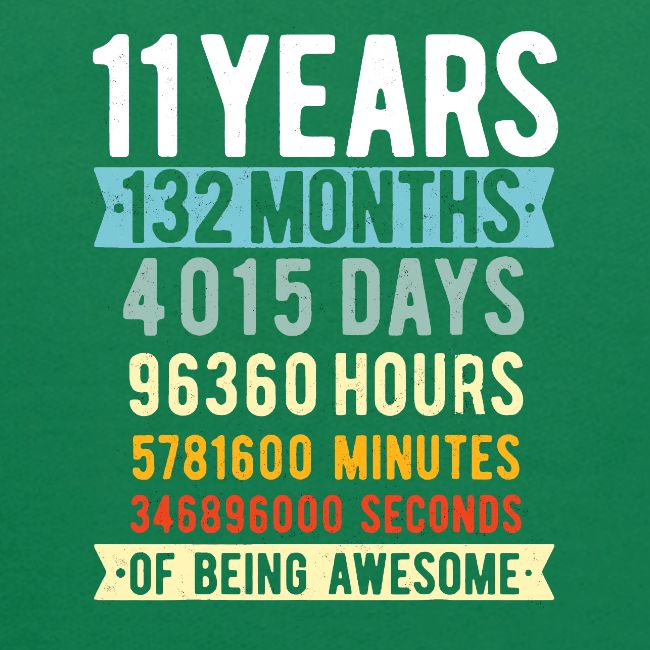 11th Birthday 11 Years Old Vintage