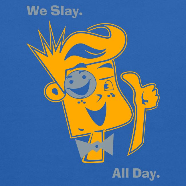 We Slay All Day Shiny Shirt Metallic Silver & Gold
