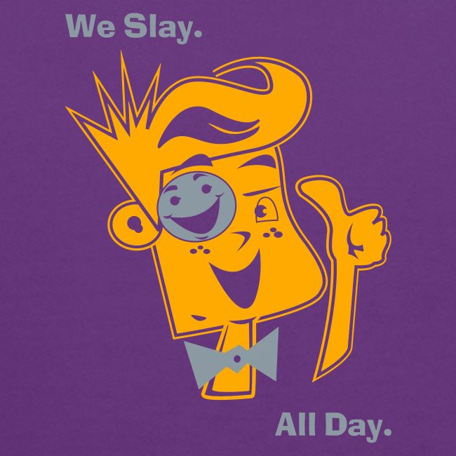 We Slay All Day Shiny Shirt Metallic Silver & Gold