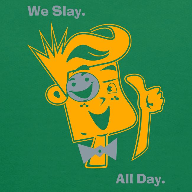 We Slay All Day Shiny Shirt Metallic Silver & Gold