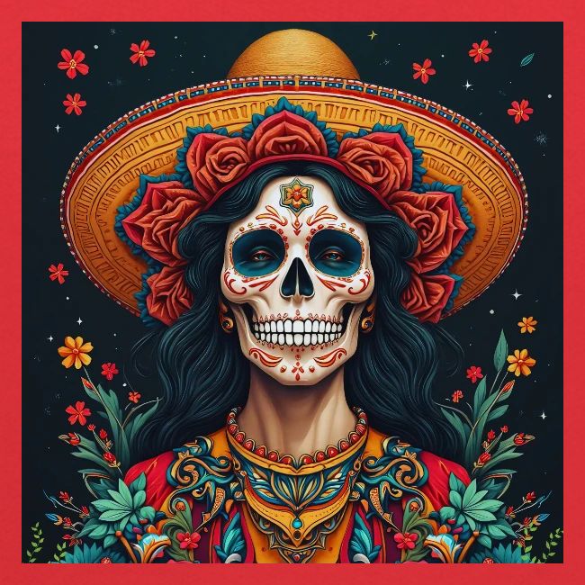 Charra Skull Art | Traditional Mexican Design