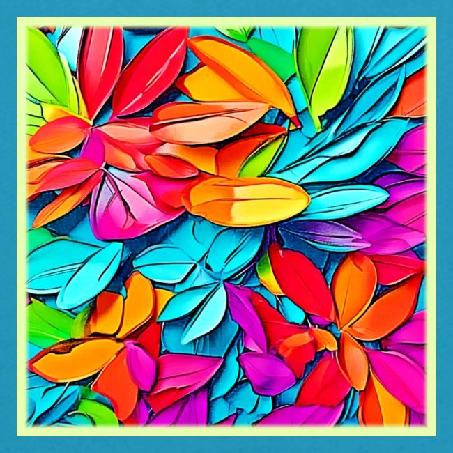 Vibrant Abstract Leaf Art