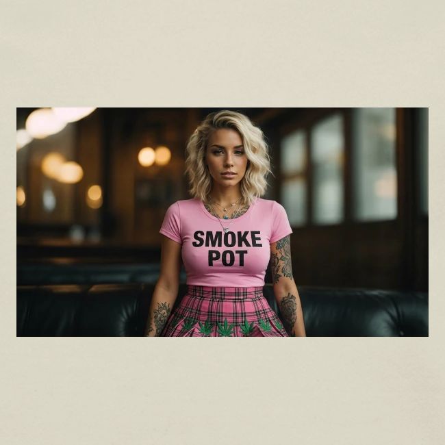 **Smoke Pot Pink Rebel Tee**
