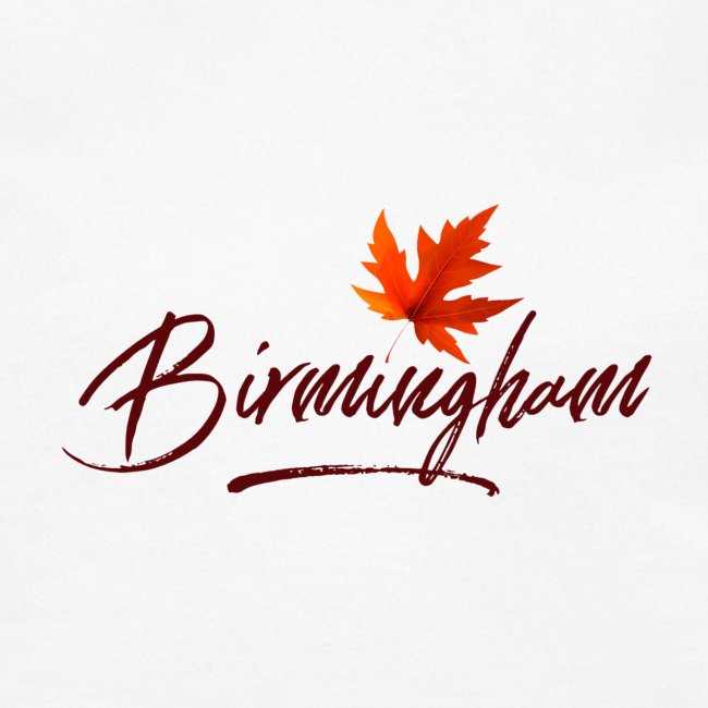 Birmingham for shirt with leaf