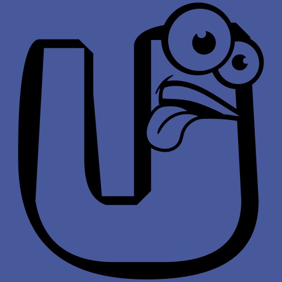 U letter name write cartoon comic face funny alive' Unisex Crewneck  Sweatshirt | Spreadshirt