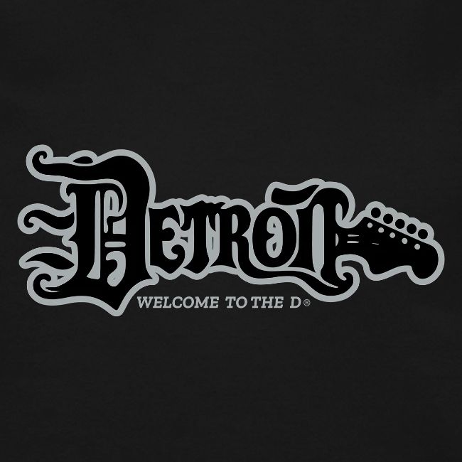 DETROIT GUITAR WTTD BLK SLR REG FONT