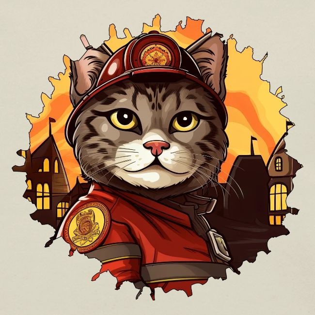 Firefighter cat