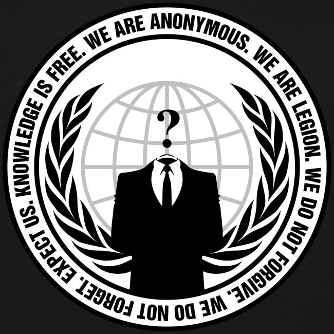 Logo anonyme avec slogan png