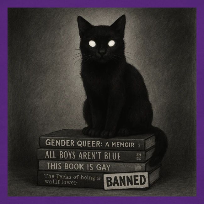 Cat on Banned Books
