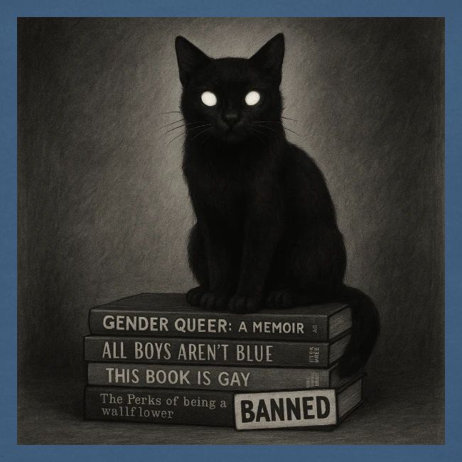 Cat on Banned Books