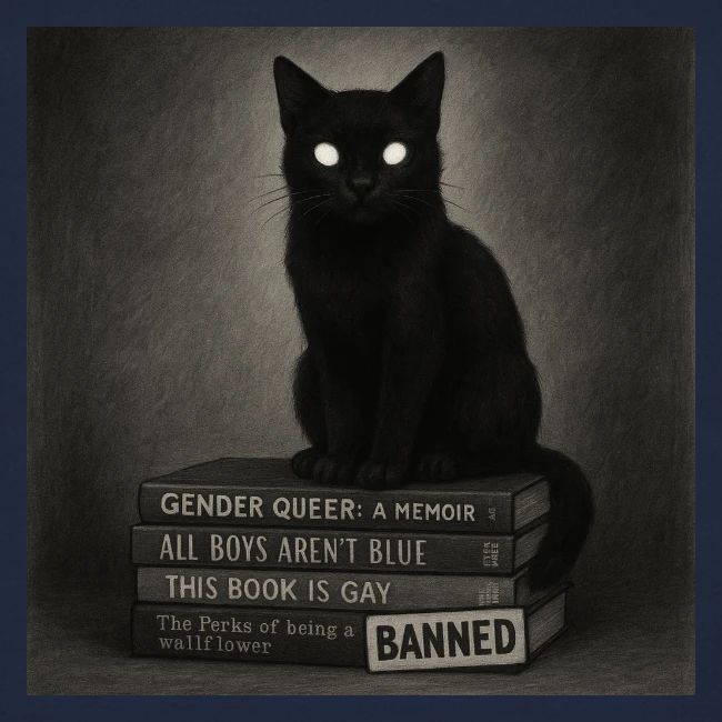 Cat on Banned Books