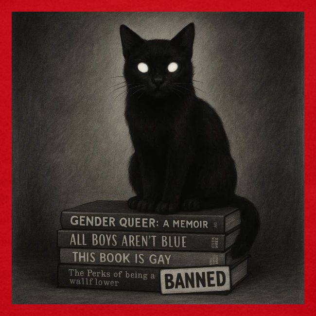 Cat on Banned Books