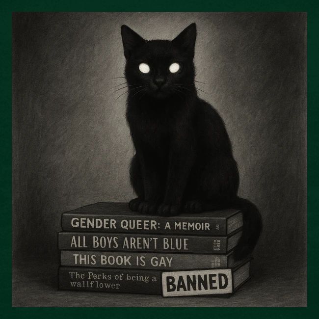 Cat on Banned Books