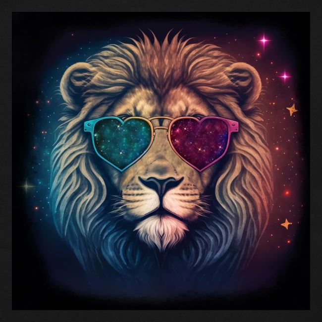 Jesus Lion of Judah wearing love glasses