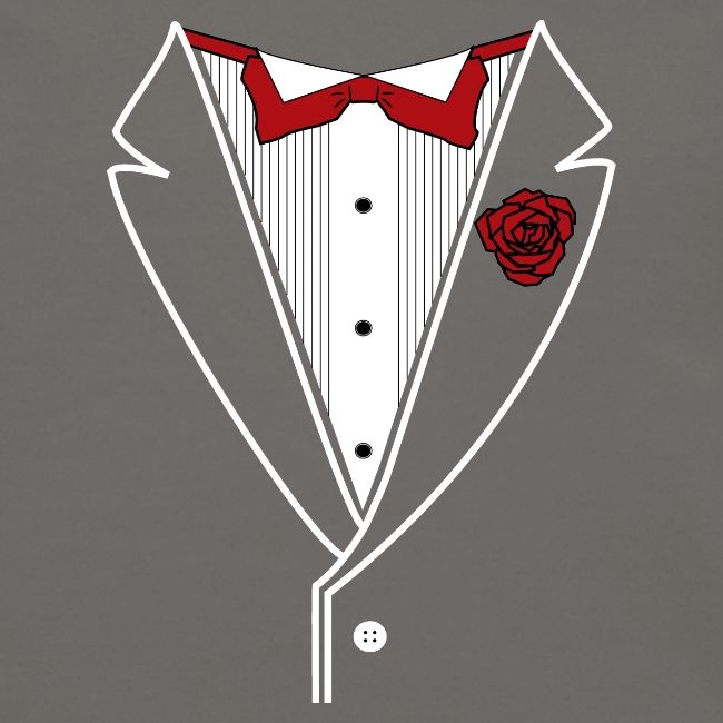 Tuxedo Shirt with Red bowtie