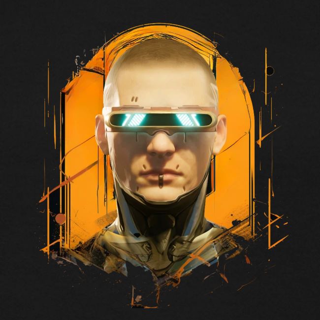 palnoch cyberpunk human head artwork
