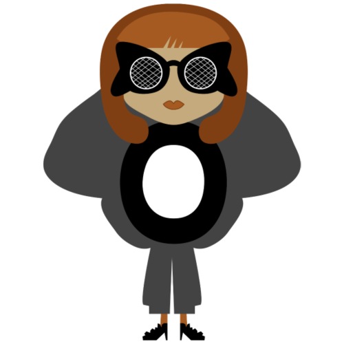 Alphabet Letter O -Fashion Girl with Strange Eyes - Unisex Crewneck Sweatshirt