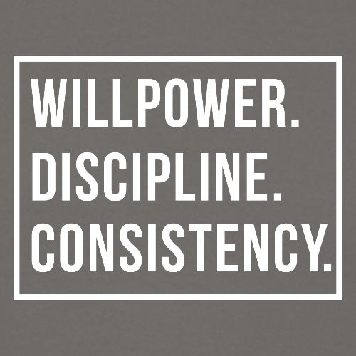 Willpower Discipline Consistency - Success Factors - Unisex Crewneck Sweatshirt