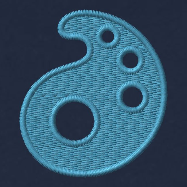 AOEU Blue Embroidered Palette
