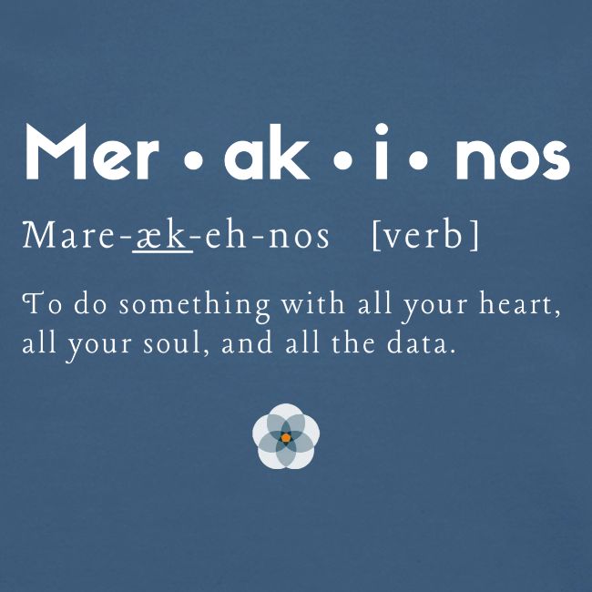Merakinos definition with logo dark