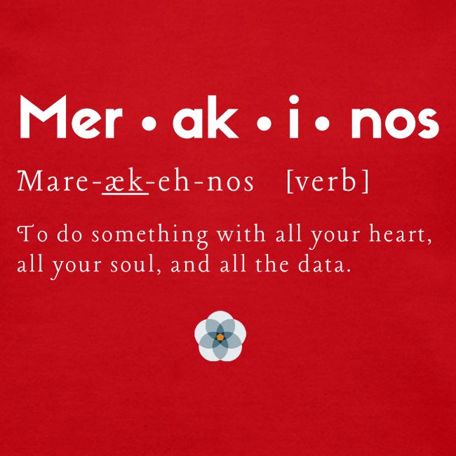 Merakinos definition with logo dark