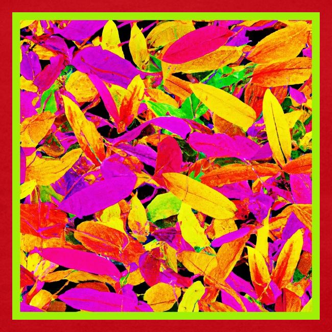Vibrant NeonLeaf Elegance Pattern
