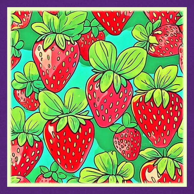 Strawberry Pop Art Pattern